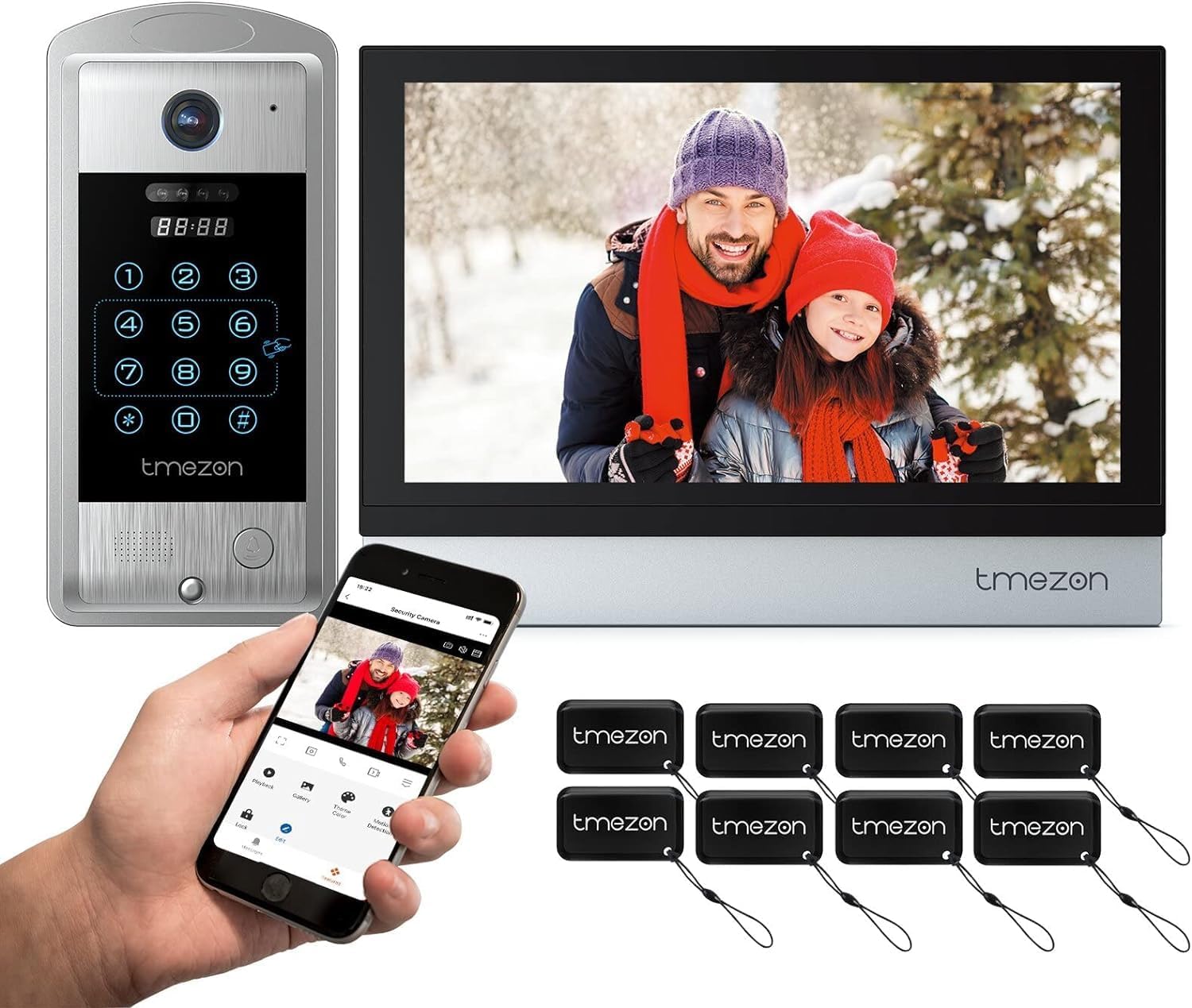 Porównanie tradycyjnego domofonu z wideodomofonem i telefonem obok z aplikacją mobilną